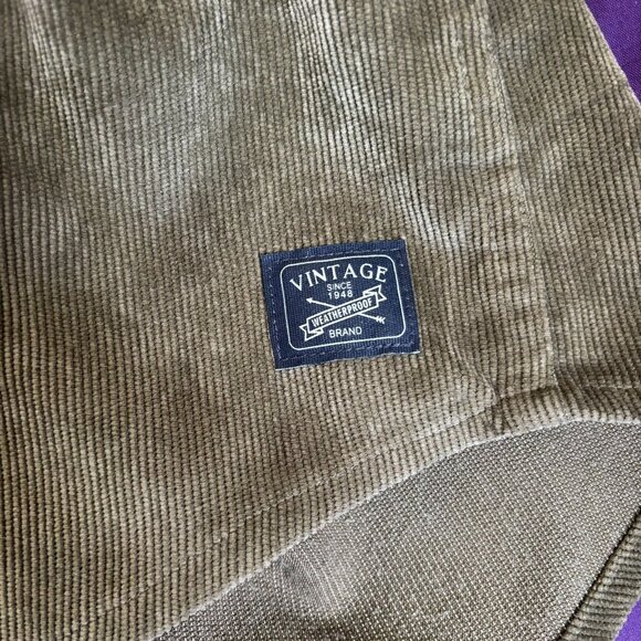 Weatherproof Vintage Corduroy Button Up Shirt Large Green Soft Microfiber Pocket - Picture 8 of 9